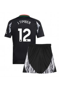 Arsenal Jurrien Timber #12 Babytruitje Uit tenue Kind 2024-25 Korte Mouw (+ Korte broeken)